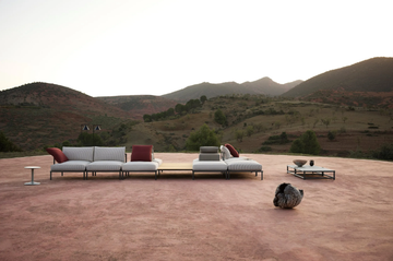 NOOCH - Garden aluminium side table with stone top by B&B Italia Outdoor - view 3